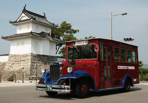 赤穂駅からの二次アクセスとして期待される観光周遊バス「くらちゃん号」