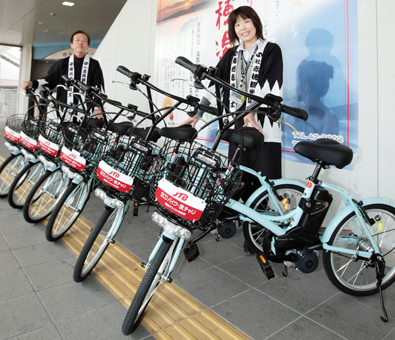 新たに導入された電動自転車「旅チャリ」