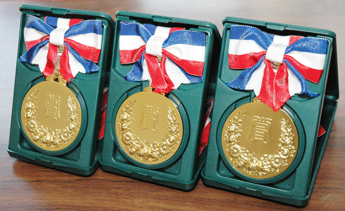入賞者に贈られるメダル