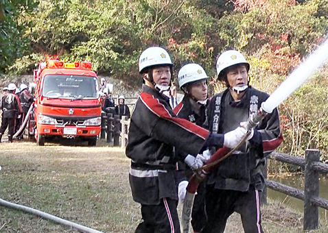 ２２年ぶりに全分団参加で行われた林野火災防御訓練