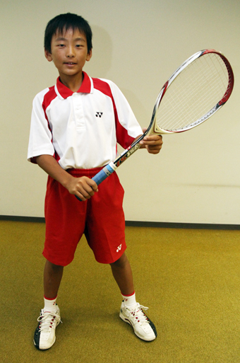 全日本小学生ソフトテニス大会に出場する高田光太郎選手
