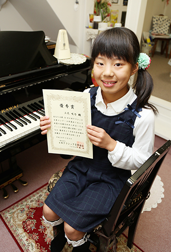 日本クラシック音楽コンクール全国大会への出場を決めた立花咲乃さん
