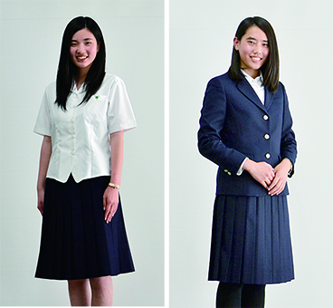 ５５年ぶりにデザインを変更した赤穂高校の女子制服＝同校提供