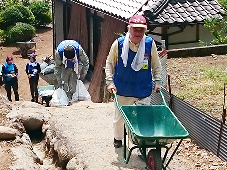 九州北部豪雨の被災地で災害ボランティア活動に参加した富田喜一郎さん