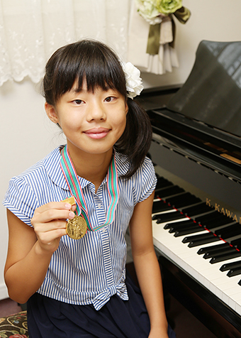 昨年に続いて全日本ジュニアクラシック音楽コンクールに出場する立花咲乃さん