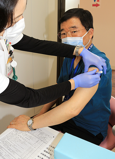 赤穂市民病院でも始まった医療従事者向けの新型コロナワクチン接種