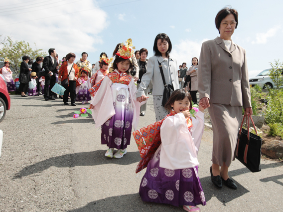 好天に恵まれ、子どもたちもにっこり