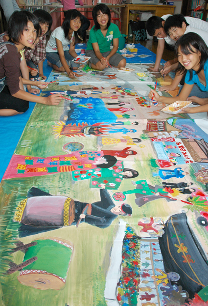 みんなの夢や希望を絵に表現する「アートマイル」