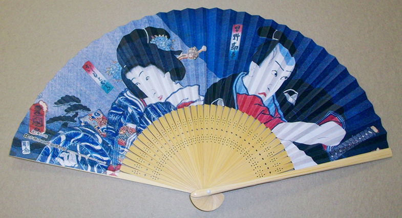 新発売の「忠臣蔵おかる勘平扇子」