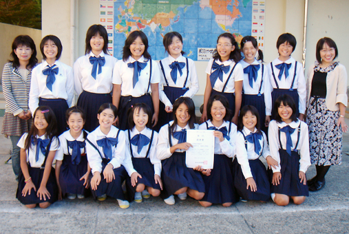 尾崎小コーラス部のメンバー