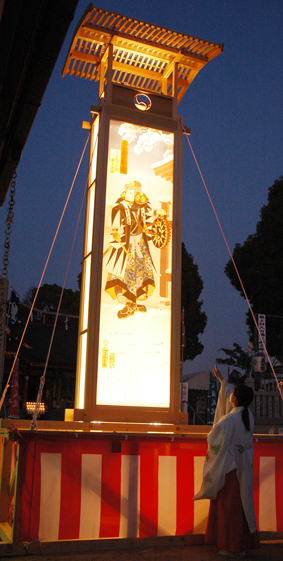 やさしい光を放つ大石内蔵助の浮世絵行燈