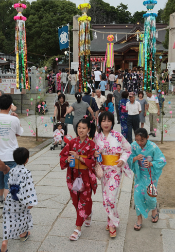 「赤穂元禄ゆかたまつり」が催された大石神社