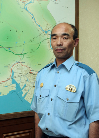 赤穂署の第85代署長に就任した黒田稔樹氏