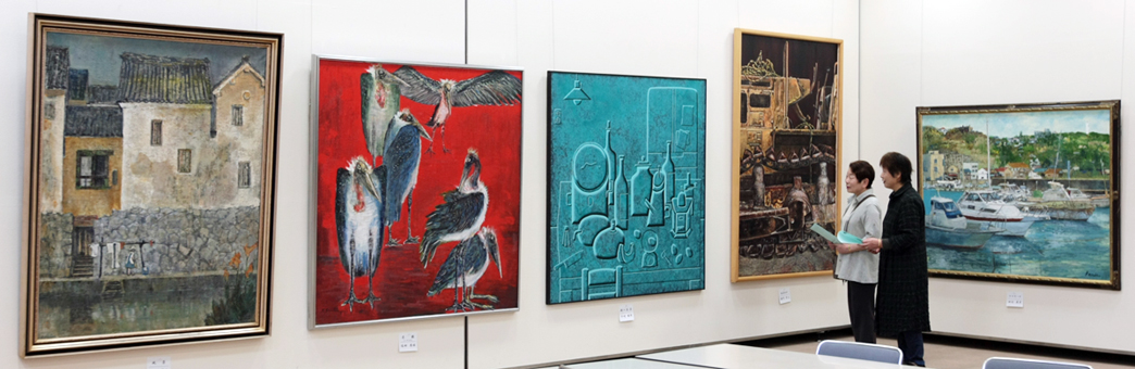 力作が並ぶ赤穂美術協会展