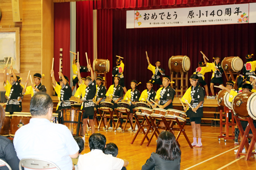 児童、職員、地域住民で祝った原小学校の創立140周年記念事業
