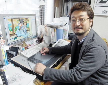 『早わかり忠臣蔵絵本』を制作した赤穂観光大使・もりいくすおさん