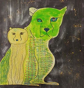 高橋美帆さん作「慈愛にみちた母の愛」