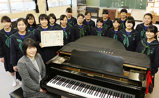 「交響詩ひめじ」合唱コンクールで初出場で最優秀賞に輝いた赤穂東中学校音楽部