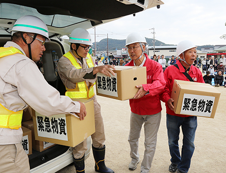 赤穂地区で行われた防災訓練