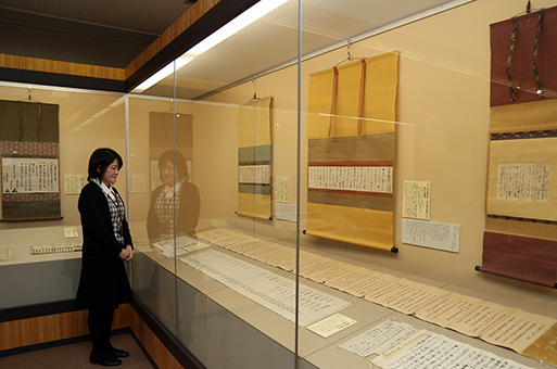 自筆の書状などが展示されている特別展「山鹿素行」