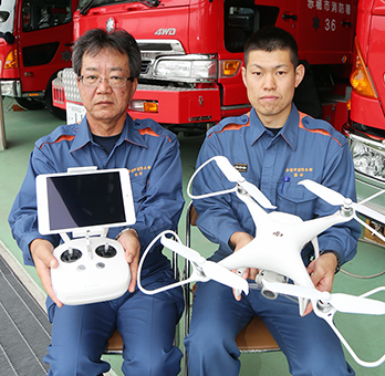 赤穂市へ寄贈されたドローン