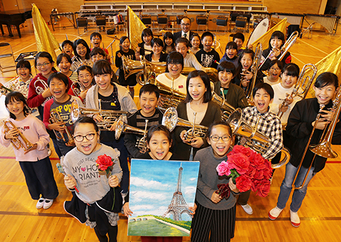 初出場の全日本フェスへ向け、心を一つにしている赤穂小金管バンドクラブ