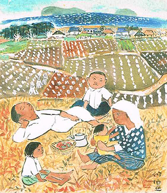 森崎伯霊の色紙作品