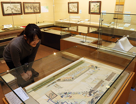 歴史博物館の開館３０周年記念で開かれている特別展「元禄赤穂事件」