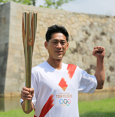 東京オリンピック聖火リレーイベントに参加した大川裕司さん