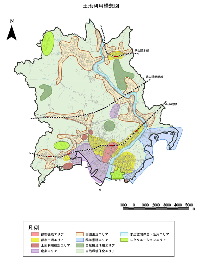 第５次赤穂市国土利用計画の土地利用構想図