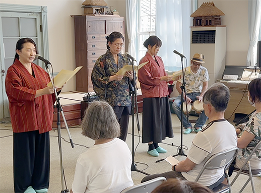 民俗資料館で開かれた「朗読と音楽で楽しむ〜赤穂の民話〜」