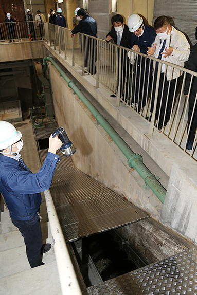 故障から約３年で更新整備が完了した加里屋中継ポンプ場