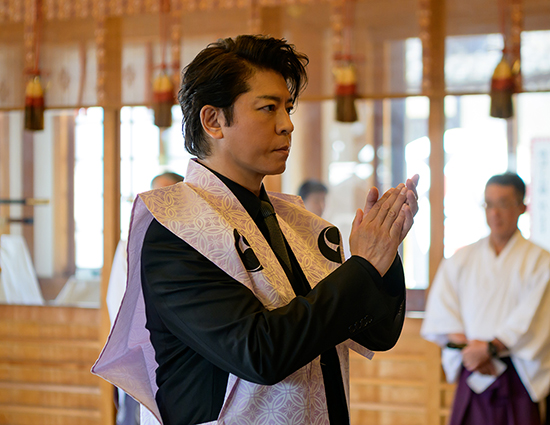 舞台『忠臣蔵』の成功を祈願する上川隆也さんⒸ安田新之助・Elenish