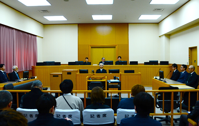 松井宏樹被告に有罪判決が言い渡された神戸地裁姫路支部の法廷=代表撮影
